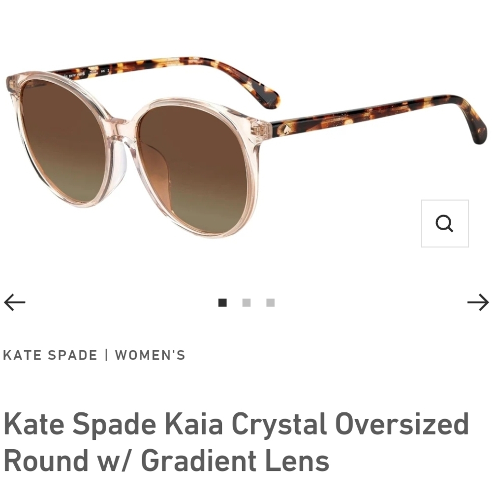 Kate Spade Brown Oversized Round Sunglasses